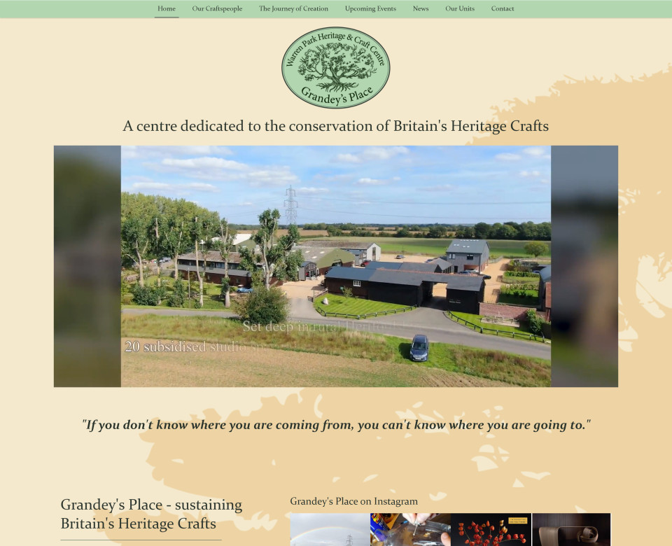British Craft Preservation Centre Website screenshot